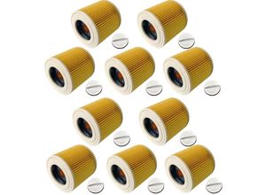 4251970361844 - Trade-shop - 10x Patronen-Filter inkl Verschlussschraube für Kärcher wd 3250 wd 3300 m wd 3320 m wd 3370 m wd 3500 p wd 3600 mp wd 3800 m