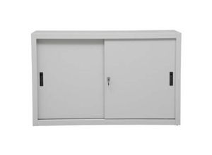 4251975404874 - Proregal Schiebetürenschrank Ant 2 Ordernhöhen HxBxT 75x120x45cm Grau - Grau