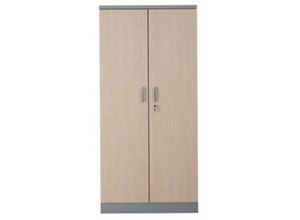 4251975404966 - PROREGAL Aktenschrank Beetle HxBxT 195x92x42cm Silber-Ahorn - Silber