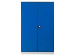 4251975405581 - Proregal Stahlschrank Bee HxBxT 195x120x42cm Grau-Blau - Grau