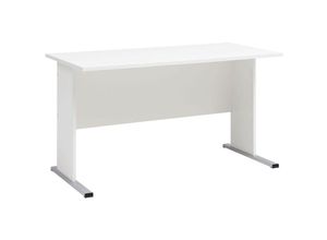 4251975417416 - Schreibtisch Tiger HxBxT 75x140x65cm Weiß - Weiß - Möbelpartner