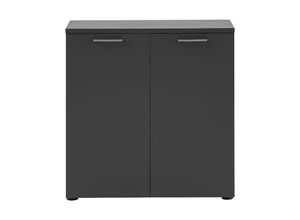 4251975417980 - Möbelpartner - Aktenschrank Hippo Small HxBxT 84x80x41cm 2 Fächern & 2 Flügeltüren Anthrazit - Anthrazit