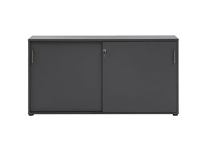 4251975418109 - Möbelpartner - Schiebetürenschrank Hippo Small HxBxT 84x160x40cm 2 Fächern & 2 Schiebetüren Anthrazit - Anthrazit