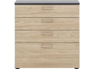 4251975418208 - Möbelpartner - Schubladenschrank Hippo HxBxT 84x80x40cm 4 Schubladen Eiche - Eiche