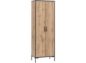 4251975418291 - Aktenschrank Panda HxBxT 195x65x40cm 5 Fächern & 2 Flügeltüren Eiche - Eiche - Möbelpartner