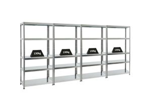 4251975421871 - Proregal-preiswerte Qualität - Mega Deal 4x Étagère charge lourde steel eagle HxLxP 180x90x40cm 130kg par niveau Galvanisé Étagère Robuste de Garage