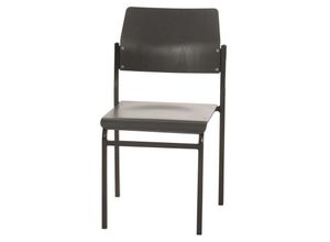 4251975425503 - Proregal-individuelle Büro-&betriebsausstattung - Stapelbare Besucherstühle Newark HxBxT 70x42x42cm Tragfähigkeit 110kg Buche-Sitz Schwarz Anthrazit