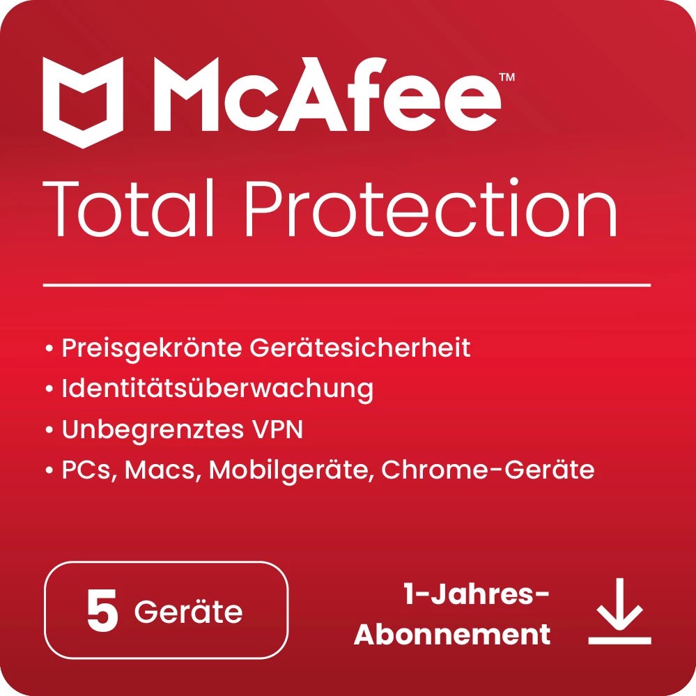 4251976738688 - McAfee Total Protection - 5 Device 2 Year - ESD-DownloadESD