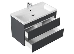 4251982673737 - POSSEIK Waschbecken mit Unterschrank FELLINI 90 grafit 900 x 480 x 584 cm