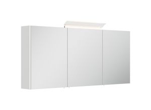 4251982674420 - Spiegelschrank 140cm inkl Design LED-Lampe und Glasböden weiss hochglanz