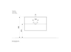 4251982674703 - POSSEIK Waschbecken mit Unterschrank HOMELINE 90 grafit 910 x 465 x 558 cm