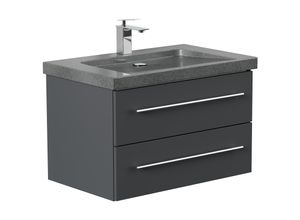 4251982676745 - POSSEIK Waschbecken mit Unterschrank YAMO 75 grafit 750 x 450 x 500 cm