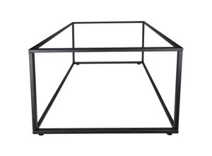 4251986202100 - Couchtisch cube Beistelltisch aus Metall & Holzv Nachttisch Sofa Kaffeetisch modern Sessel Laptoptisch Würfel Massivholzplatte Eiche - Schwarz