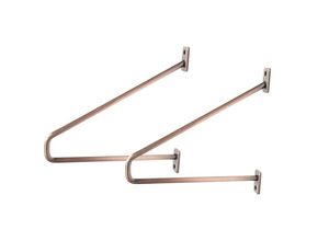 4251986204241 - Natural Goods Berlin - Regalhalter prenzlberg Regalträger Regalhalterung Wandregal Wandkonsole - 2 Stück Antik Roségold 250mm - Antik Roségold