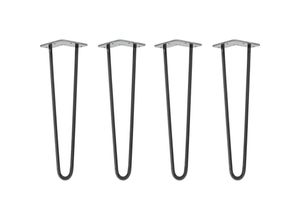 4251986207860 - Natural Goods Berlin HAIRPIN Legs Tischbeine Haarnadelbeine 12mm Stahl Möbelfüße Tischgestell Tischkufen - 4 Stück Industrial Anthrazit