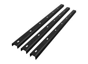 4251986210792 - Natural Goods Berlin - Gratleiste u-from Unterzug Unterbau U-Profil Versteifung Verstrebung Tischplatten - 3 Stück Schwarz 4 x 80cm - Schwarz