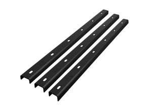 4251986210808 - Natural Goods Berlin - Gratleiste u-from Unterzug Unterbau U-Profil Versteifung Verstrebung Tischplatten - 3 Stück Schwarz 4 x 70cm - Schwarz