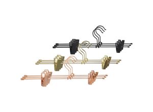 4251986211126 - Gard Hosenbügel 360° drehbar Kleiderbügel Metall Wirbelhaken Multifunktionsbügel Rockbügel für Kleiderstangen und Garderobenständer - 9 Stück