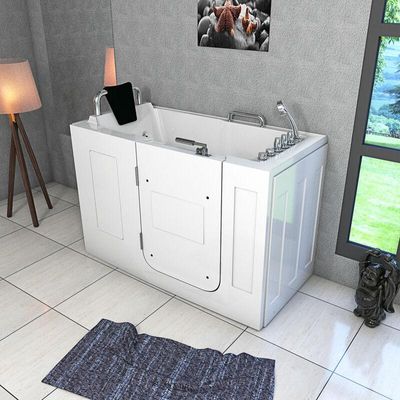 4251987619976 - Acquavapore - Sitzwanne Whirlpool Badewanne mit Tür S07WP-TH-B 140x76cm - Weiß