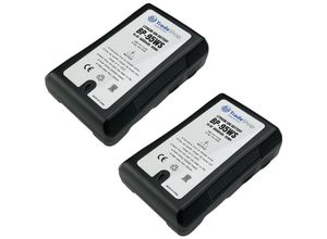 4251996311632 - Trade-shop - 2x Li-Ion Akku V-Mount 144V 6600mAh 95Wh mit D-Tap usb Ausgang für Blackmagic ursa Mini Pro Mini 4K Godox VL300 VL200 VL150 swit BL-200