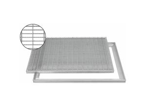 4252000200669 - - Gleitschutz Gitterrost 60x40cm Maschenrost 30 10 mit aco alu Einbaurahmen Zarge Schuhabstreifer