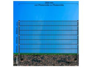 4252003904441 - Fa-Bausysteme Doppelstabzaun Anthrazit 6-5-6 Leiste 1430 mm 20 m