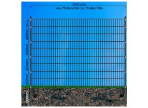 4252003904465 - Fa-Bausysteme Doppelstabzaun Anthrazit 6-5-6 Leiste 1830 mm 375 m