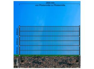 4252003904472 - Fa-Bausysteme Doppelstabzaun Anthrazit 6-5-6 Leiste 1230 mm 375 m