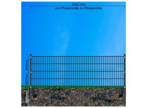 4252003904489 - Fa-Bausysteme Doppelstabzaun Anthrazit 6-5-6 Leiste 830 mm 375 m