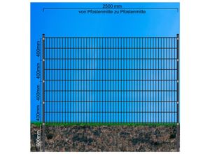 4252003904502 - Fa-Bausysteme Doppelstabzaun Anthrazit 6-5-6 Leiste 1630 mm 375 m