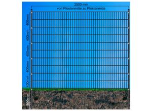 4252003904533 - Fa-Bausysteme Doppelstabzaun Anthrazit 6-5-6 Leiste 2030 mm 375 m