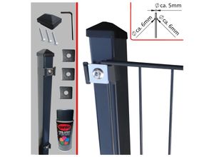 4252003905691 - Fa-Bausysteme Doppelstabzaun Anthrazit 6-5-6 Plättchen 1230 mm 10 m