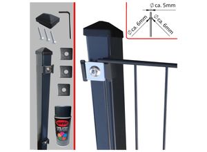 4252003906278 - Fa-Bausysteme Doppelstabzaun Anthrazit 6-5-6 Plättchen 1030 mm 5 m