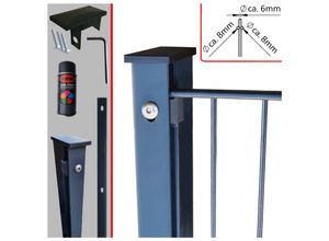 4252003907923 - Fa-Bausysteme Doppelstabzaun Anthrazit 8-6-8 Leiste 1830 mm 10 m
