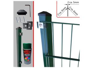 4252003919193 - Fa-Bausysteme Doppelstabzaun Moosgrün 8-6-8 mit 1230 mm 10 m
