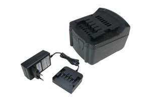 4252006106682 - Trade Shop - Trade-Shop Set Li-Ion Akku 144V   3000mAh + Ladegerät für Metabo hja 144-18 r 12-18 dab+ bt sla 144-18 led ersetzt 625454 625467