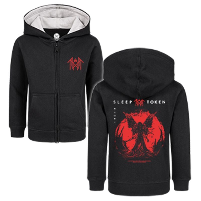 4252008915367 - Metal Kids - Red Reaper Angel Kinder-Kapuzenjacke schwarz in 116