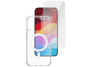 4252011906789 - 4Smarts 360° Protection Set Backcover Apple iPhone 15 Pro Max Transparent Induktives Laden