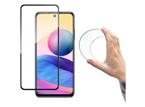 4252021300416 - 5D Schutz Glas kompatibel mit XIAOMI REDMI NOTE 10 5G Curved Panzer Folie Vollständig Klebend und Abdeckung