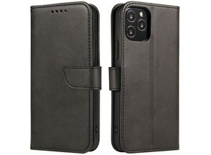 4252021306524 - Cofi 1453 - Premium Magnet Case Buch Tasche Schutzhülle aufklappbare Hülle Standfunktion Zubehör kompatibel mit iPhone 13 Schwarz - Schwarz