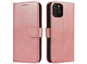 4252021308085 - Cofi 1453 - Premium Magnet Case Buch Tasche Schutzhülle aufklappbare Hülle Standfunktion Zubehör kompatibel mit Samsung Galaxy S22 (SM-S901B) Rosa