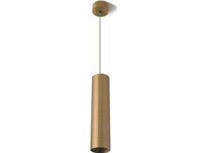 4252021311849 - - Hängeleuchte beta Zylinder Ø60mm x 250mm Deckenleuchte Hängelampe Pendelleuchte 1 Flammig inkl led GU10 5W Neutralweiß Leuchtmittel Gold