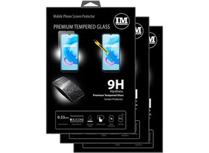 4252021312099 - 3X Panzer Schutz Glas 9H Tempered Glass Display Schutz Folie Display Glas Screen Protector kompatibel mit Realme C11