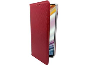 4252021312617 - Elegante Buch-Tasche Hülle Smart Magnet kompatibel mit MOTOROLA MOTO G60 Leder Optik Wallet Book-Style Cover Schale Rot