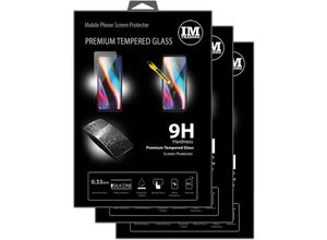 4252021320469 - 3X Schutz Glas 9H Tempered Glass kompatibel mit Motorola Moto G 5G Plus