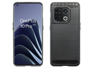 4252021323033 - Silikon Hülle Bumer Carbon für OnePlus 10 Pro 5G - Schwarz