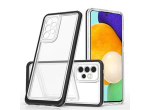 4252021328328 - Hybrid Armor Schutz Klare 3in1 Hülle kompatibel mit Samsung Galaxy A03s Frame Gel Cover Schutzhülle Case - Transparent