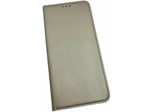 4252021330161 - Smart Magnet kompatibel mit XIAOMI REDMI 10 2022 Handy Hülle Etui Brieftasche Schutzhülle mit Standfunktion Kartenfach Gold