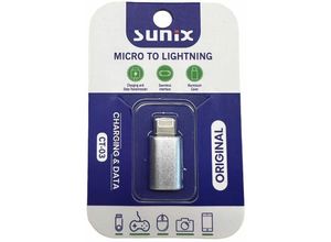 4252021330604 - - Adapter Micro-USB Buchse auf iPhone wandelt Micro-USB zu iPhone kompatibel mit Smartphone Silber