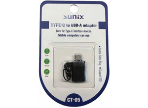 4252021330635 - Adapter Typ-C Buchse auf USB-A wandelt Typ-C zu USB-A kompatibel mit Smartphone Schwarz